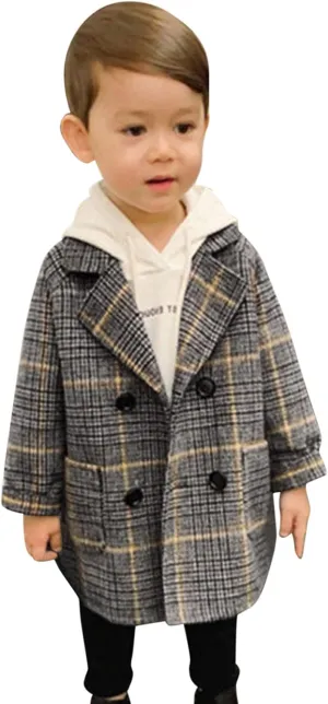 Toddler Baby Girl Spring Double Breasted Trench Coat Dress Long Sleeve Windbreaker Outerwear Trench Coat