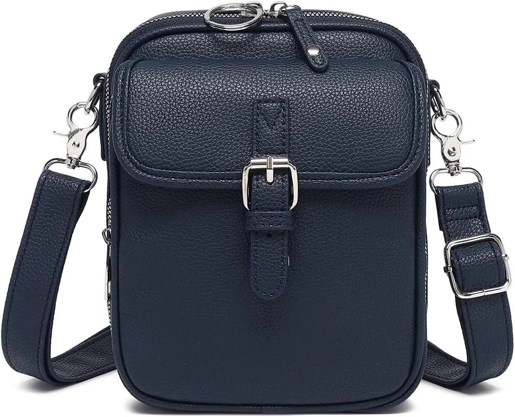 Tojoyride Crossbody Bag,2025 Upgrade Double Layer Large Capacity Mini Messenger Bag, With 10 Card Slots and Anti-Theft Zipper