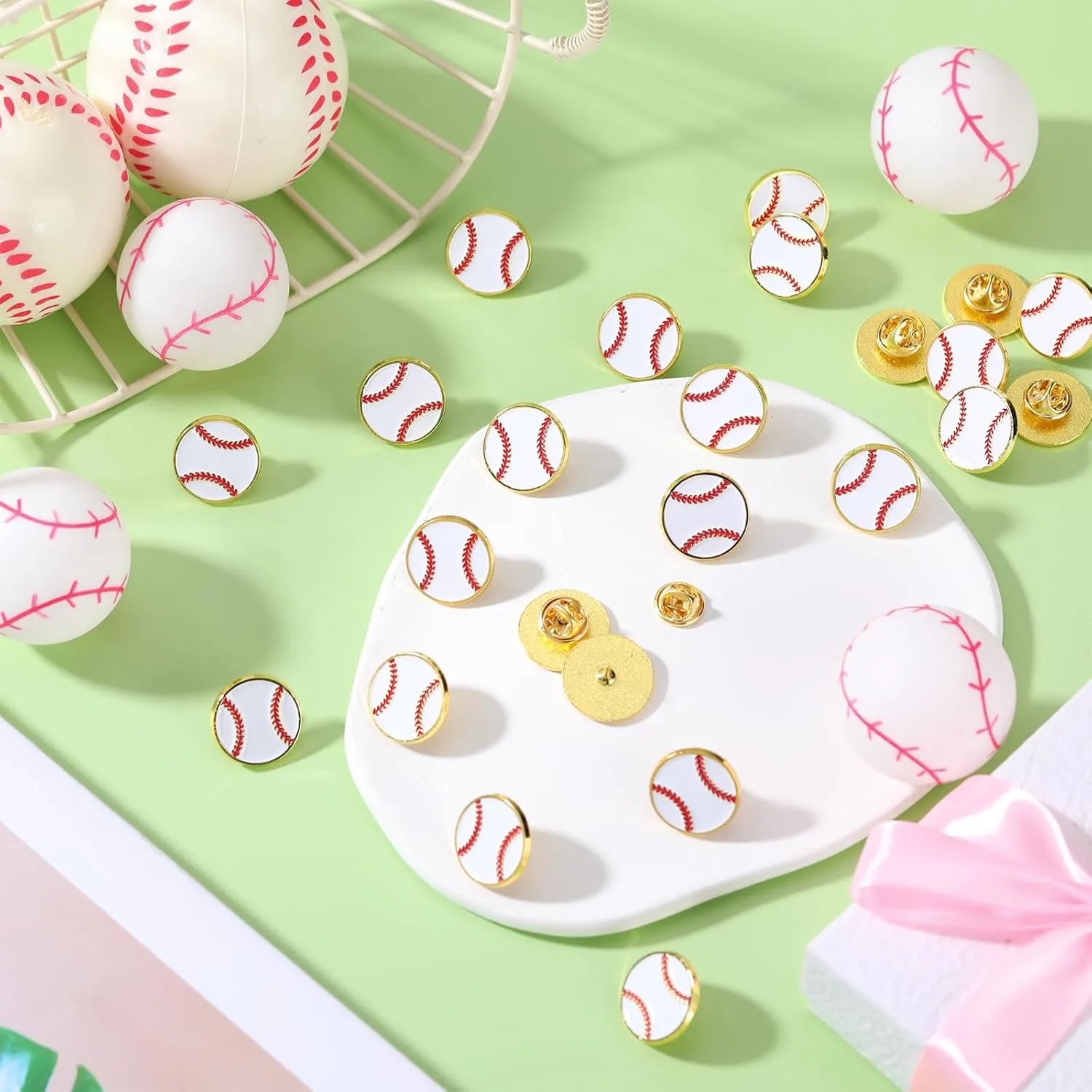 Tondiamo 24 Pcs Sports Logo Lapel Brooch Lapel Pin 3/4" Sports Team Enamel Pins with Clutch for Backpack Hat Decor