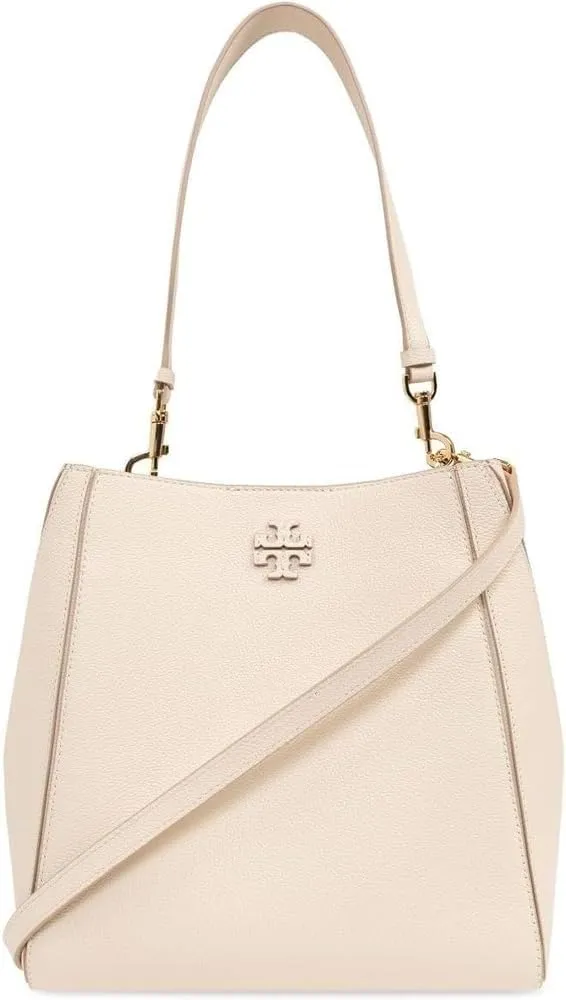 Tory Burch Women's Mcgraw Bucket Handbag Brie Ivory