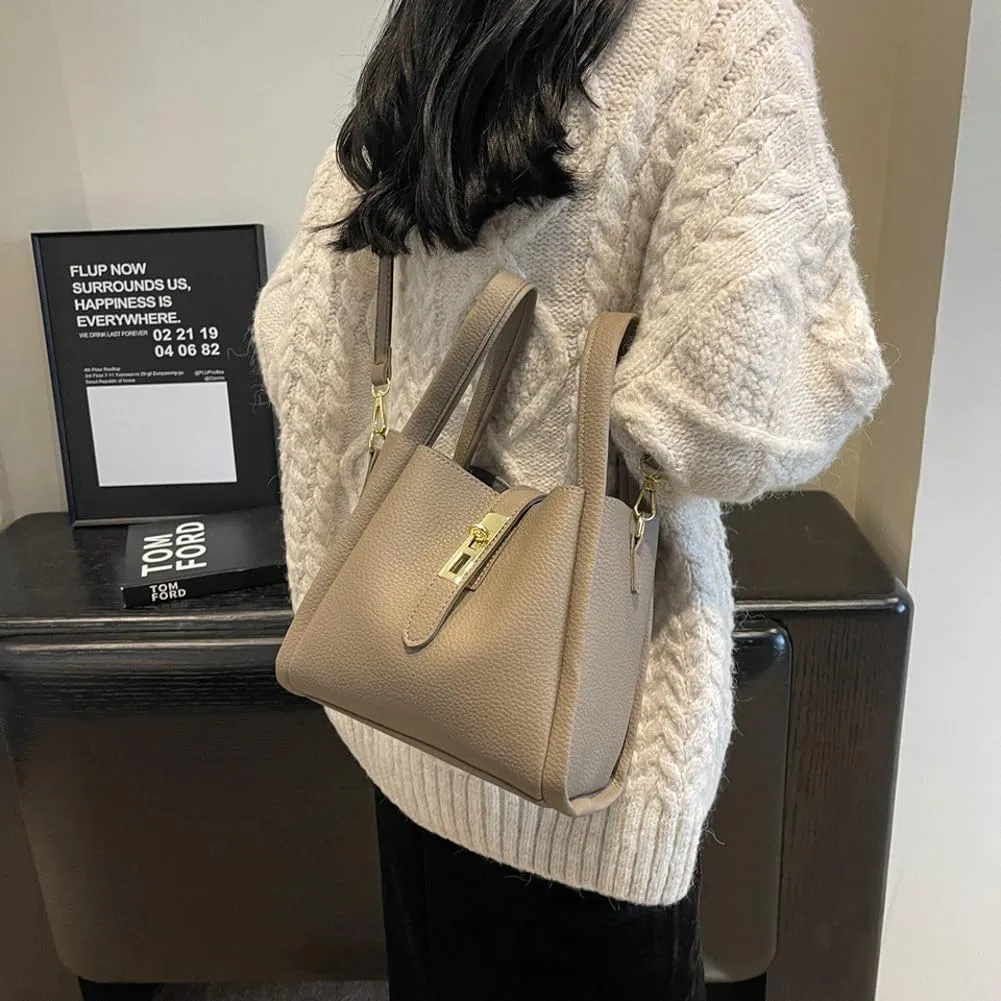 Trendy Vintage Bucket Bag for Woman Crossbody Bag Small Vintage Elegant Tote Bag Shoulder Handbags Cluth Purse