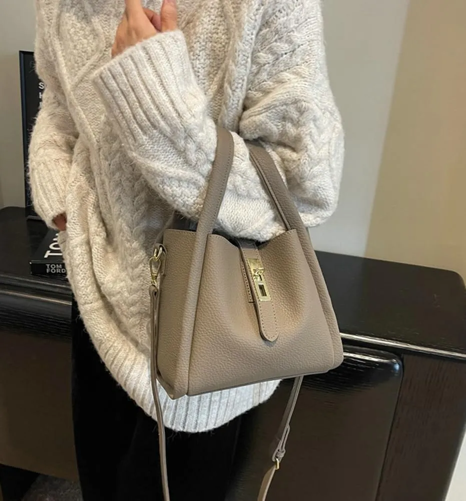 Trendy Vintage Bucket Bag for Woman Crossbody Bag Small Vintage Elegant Tote Bag Shoulder Handbags Cluth Purse