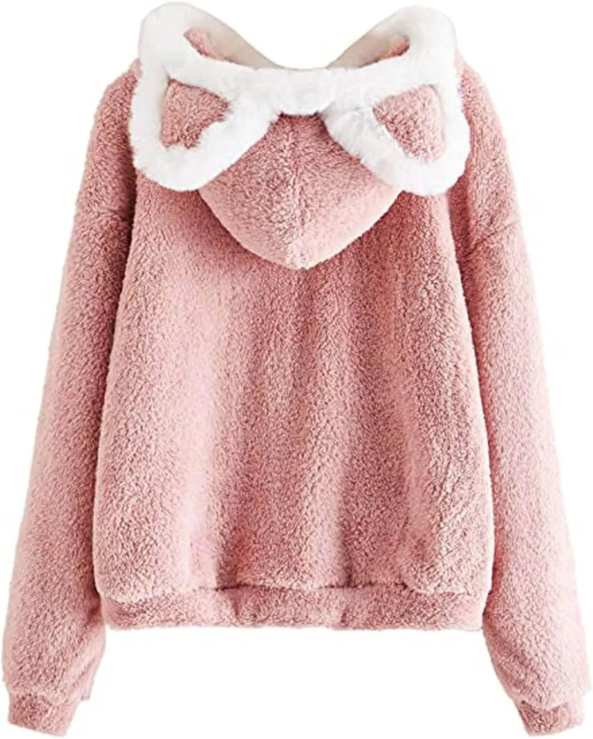 Unisex Hoodies Cat Ear Hooded Sweater Coats Long Sleeve Hoodies Sweatshirt Blouse Pullover Outwear for Women Men