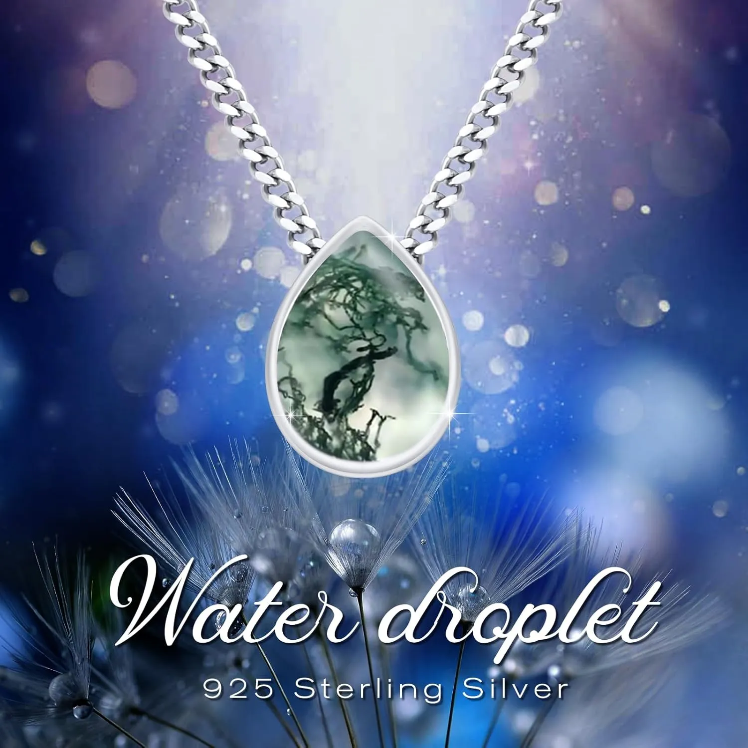 Urn Necklace for Ashes 925 Sterling Silver Cremation Pendant Horse/Dragon/Owl/Moonstone/Opal/Turquoise/Moss Agate/Malachite Keepsake Memorial Jewelry for Women Men