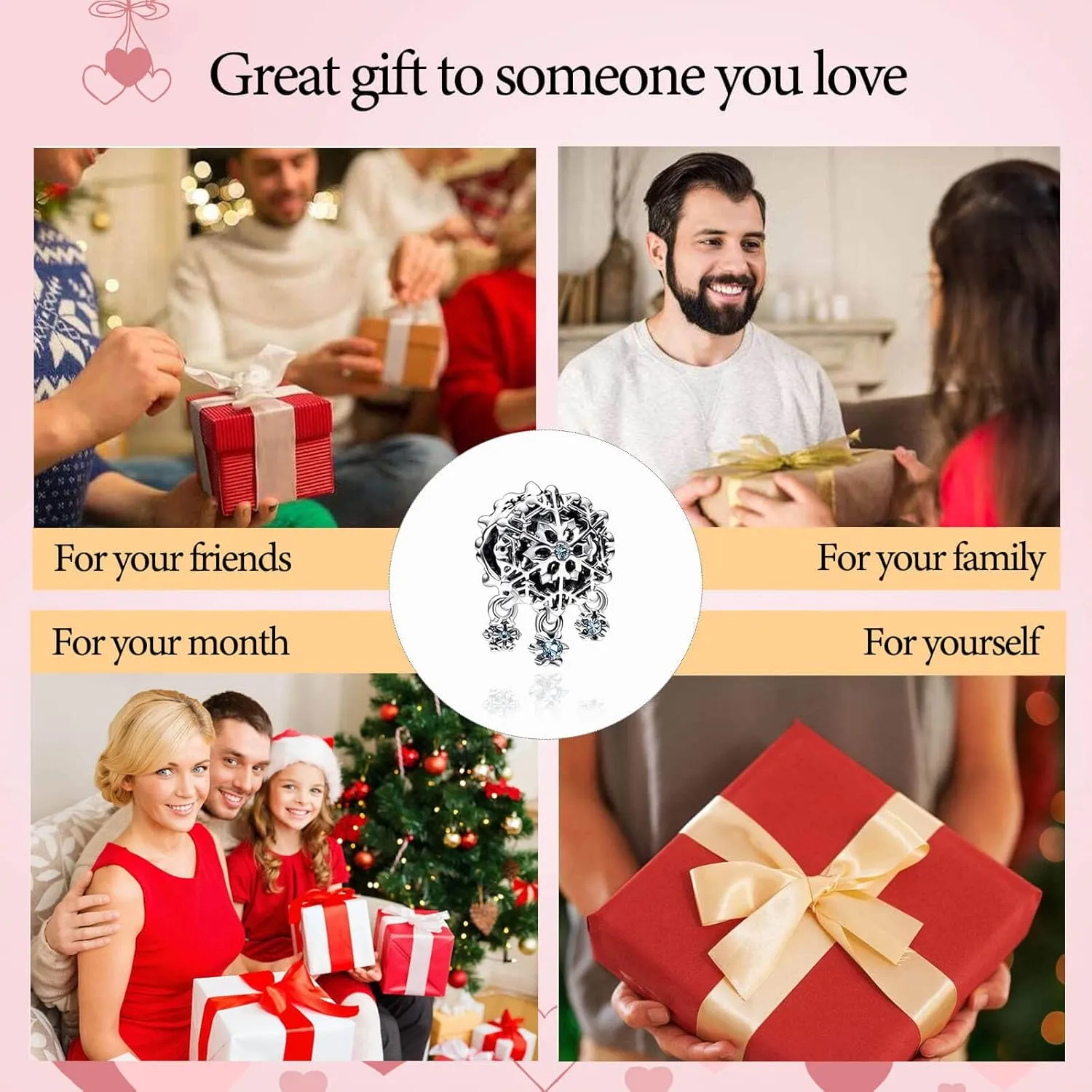 VALGACLS Santa Claus Xmas Halloween Charms for Bracelet Necklace 925 Sterling Silver Charms for Women