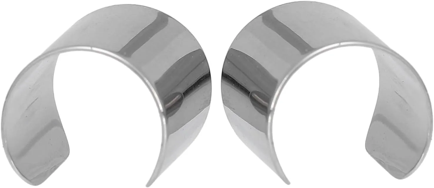 VALICLUD 2Pcs Non Piercing Ear Cuff Unisex Stainless Steel Clip Earrings Lightweight and Durable Fashion Accessory for Halloween Birthdays and Special Occasions