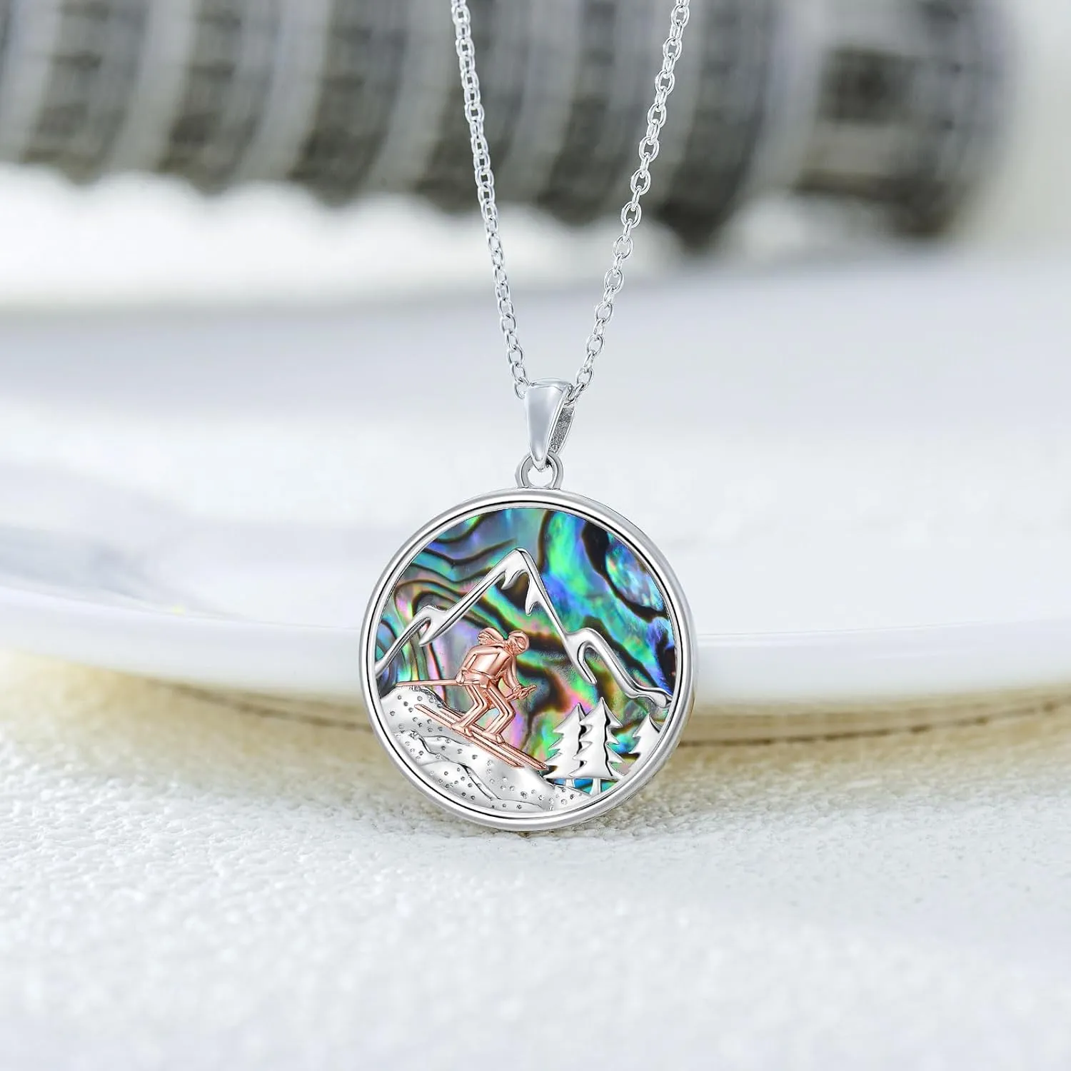 Volleyball/Soccer/Hockey/Golf/Swimming Necklace 925 Sterling Silver Sport Necklace Sport Jewelry Birthday Graduation Gifts for Women Sport Lover