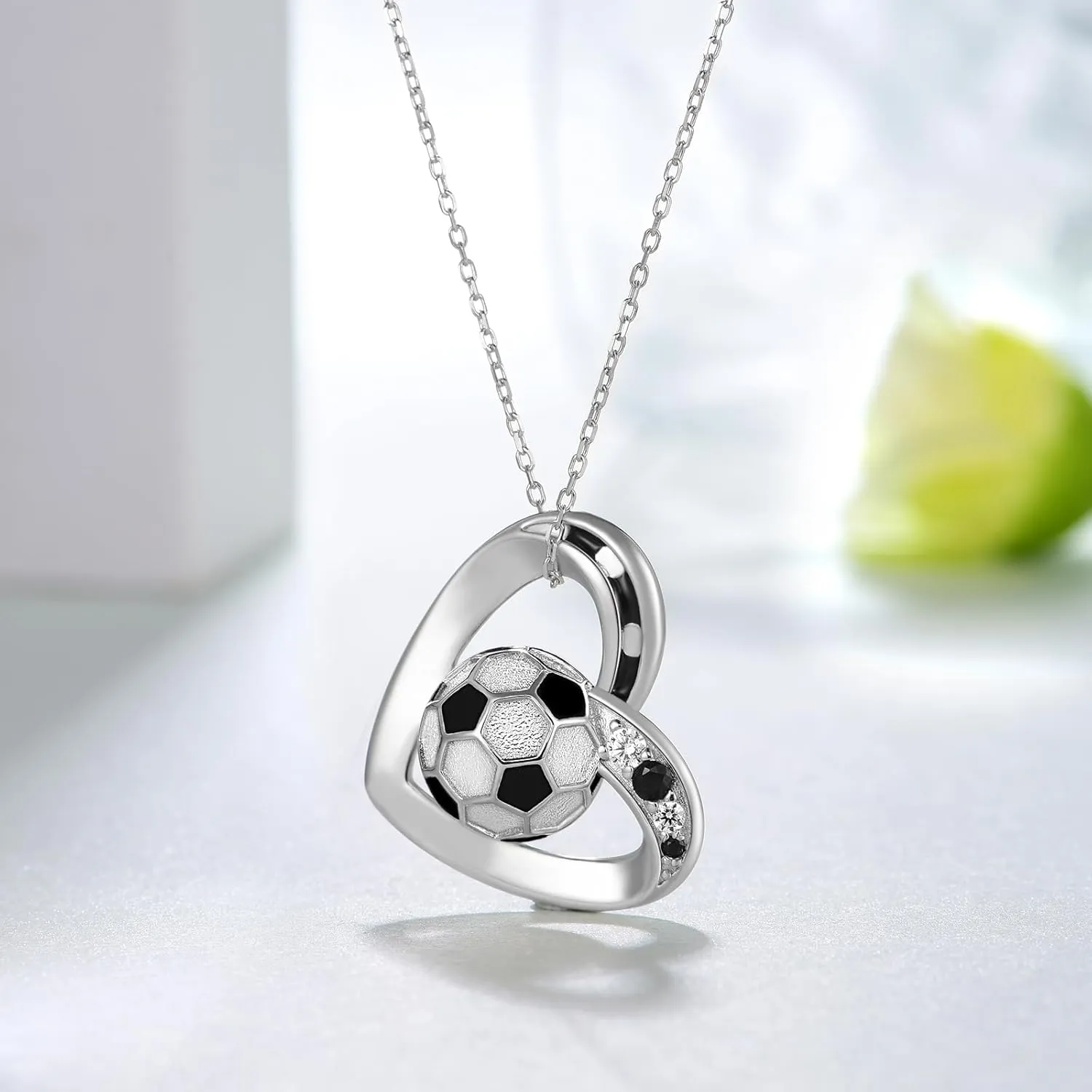Volleyball/Tennis Racket/Baseball/Golf/Soccer/Football/Softball/Basketball/Hockey/Pickleball Necklace 925 Sterling Sliver Sport Necklace for Women Sport Jewelry Gifts for Daughter Girls Sports Fans