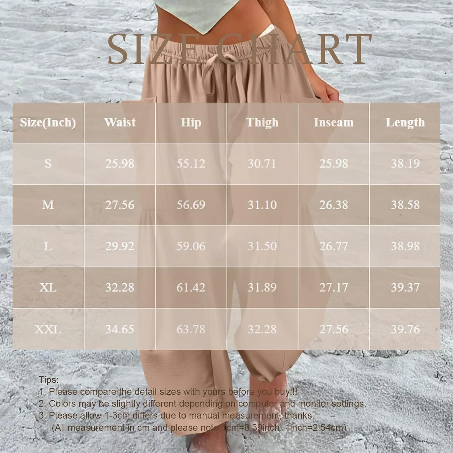 Wide Leg Harem Pants Women with Pockets Summer Casual Drawstring Plus Size Palazzo Pants 2025 Flowy Beach Cropped Pant