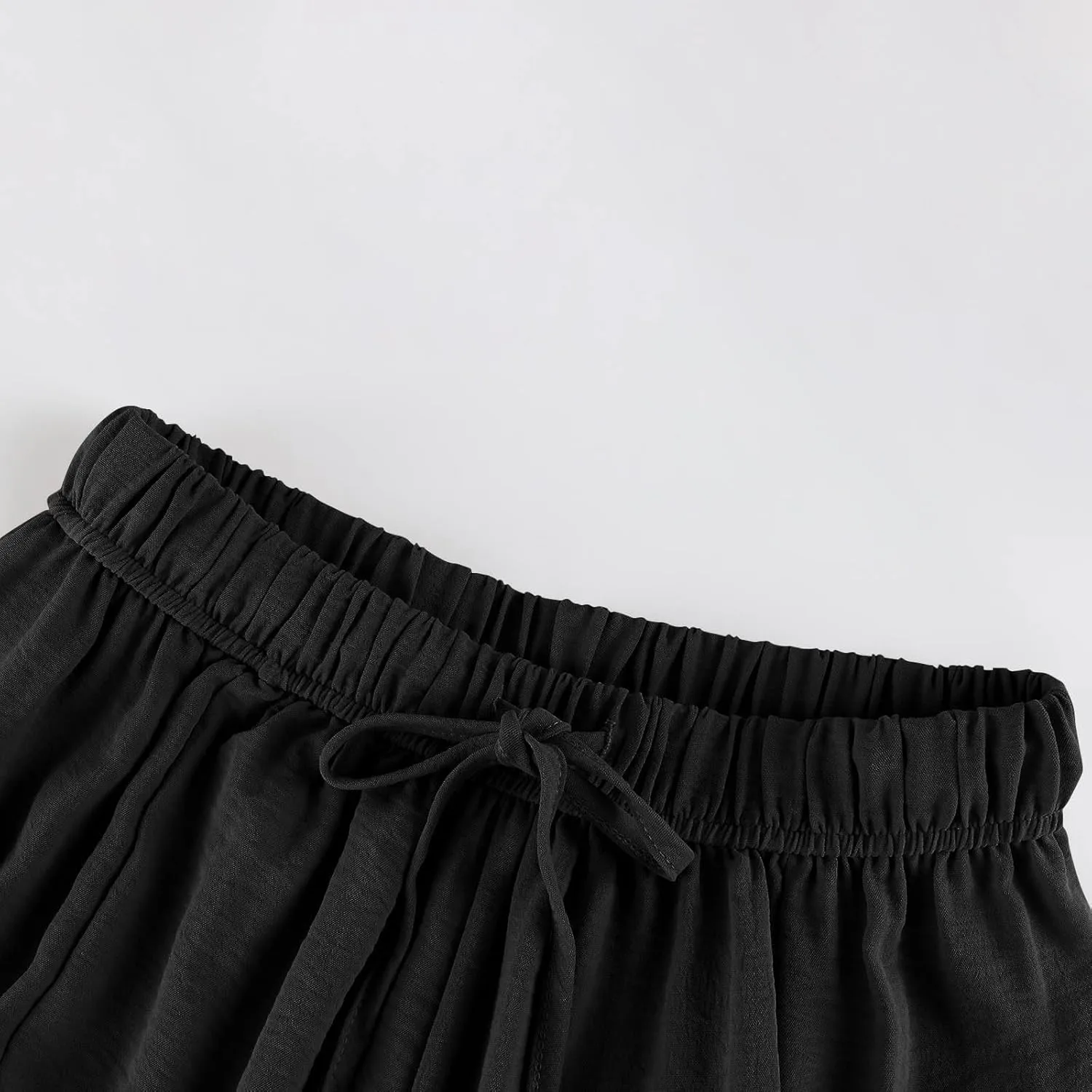 Wide Leg Harem Pants Women with Pockets Summer Casual Drawstring Plus Size Palazzo Pants 2025 Flowy Beach Cropped Pant