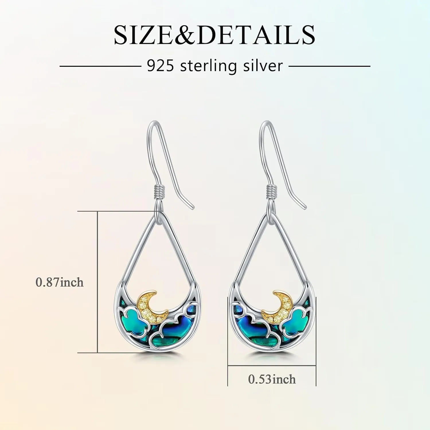 Women Ladies Earrings 925 Sterling Silver Drop &Dangle Earring Stud Hypoallergenic Jewelry