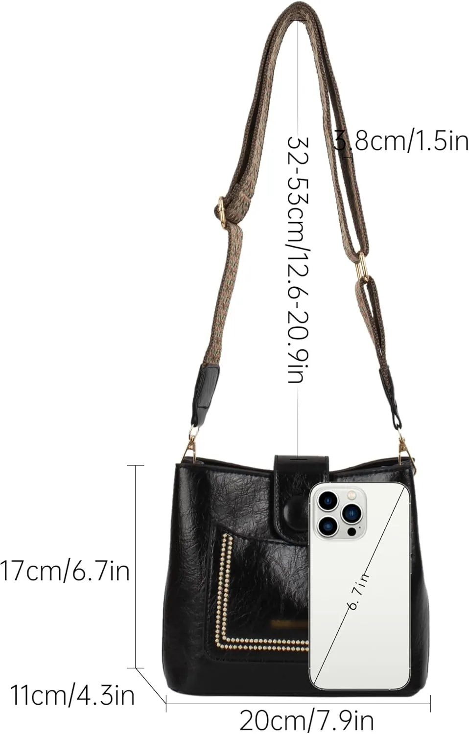 Women's Bucket Handbag Soft Leather Hobo Shoulder Lightweight Satchel Crossbody Purse (08045 Beige)