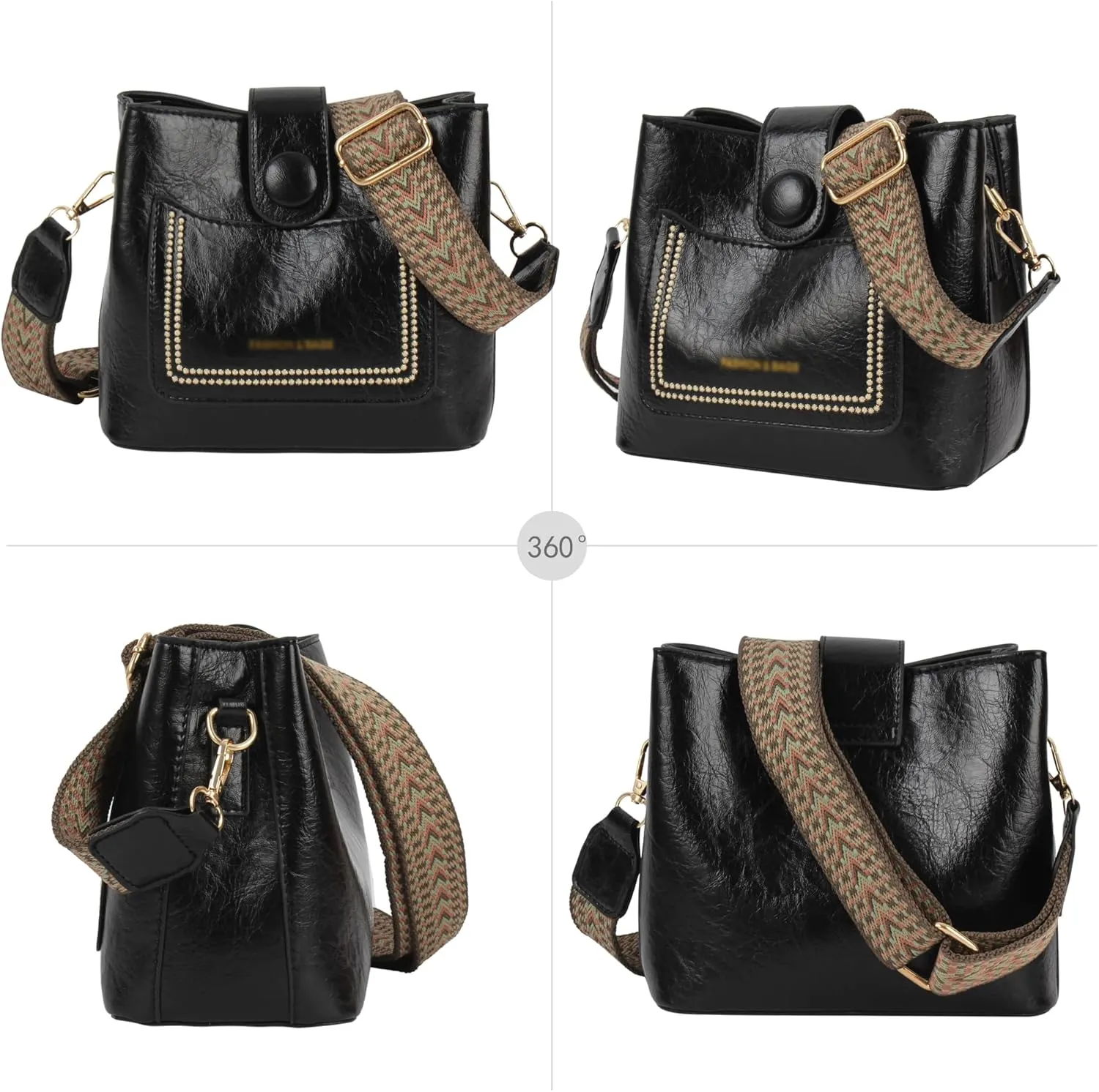 Women's Bucket Handbag Soft Leather Hobo Shoulder Lightweight Satchel Crossbody Purse (08045 Beige)