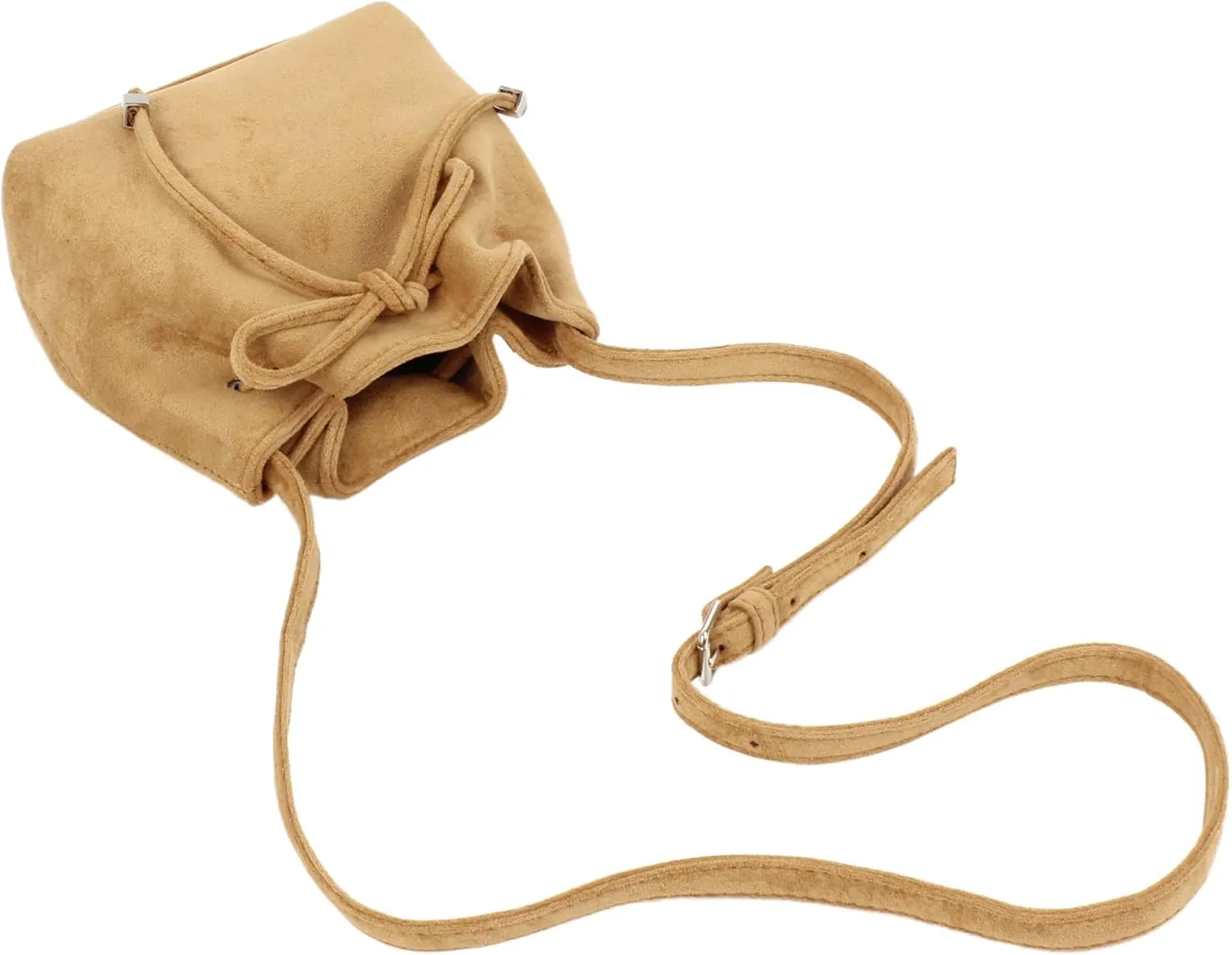Women's Bucket Handbag Soft Leather Hobo Shoulder Lightweight Satchel Crossbody Purse (08045 Beige)