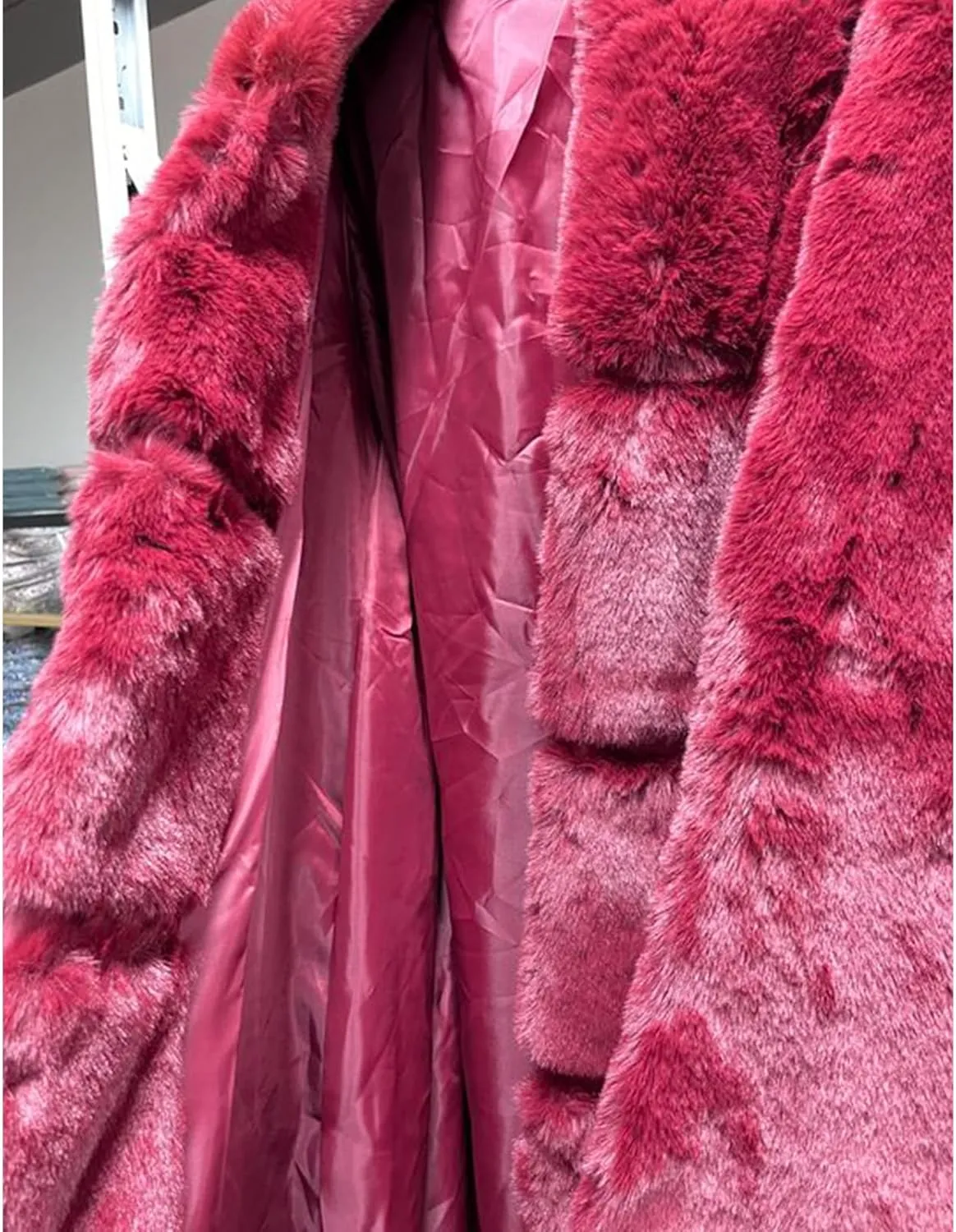 Womens Faux Fur Oversized Winter Coat Plus Size Open Front Long Cardigan Jacket Fleece Lined Sherpa Jacket