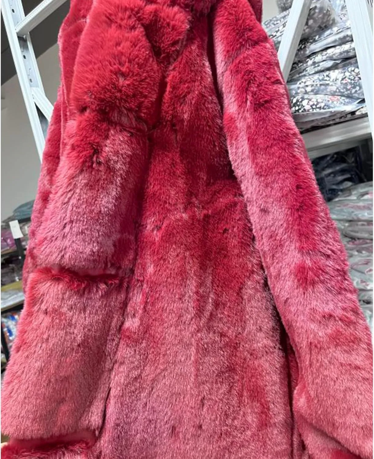 Womens Faux Fur Oversized Winter Coat Plus Size Open Front Long Cardigan Jacket Fleece Lined Sherpa Jacket