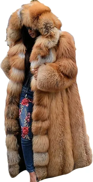 Womens Faux Fur Oversized Winter Coat Plus Size Open Front Long Cardigan Jacket Fleece Lined Sherpa Jacket