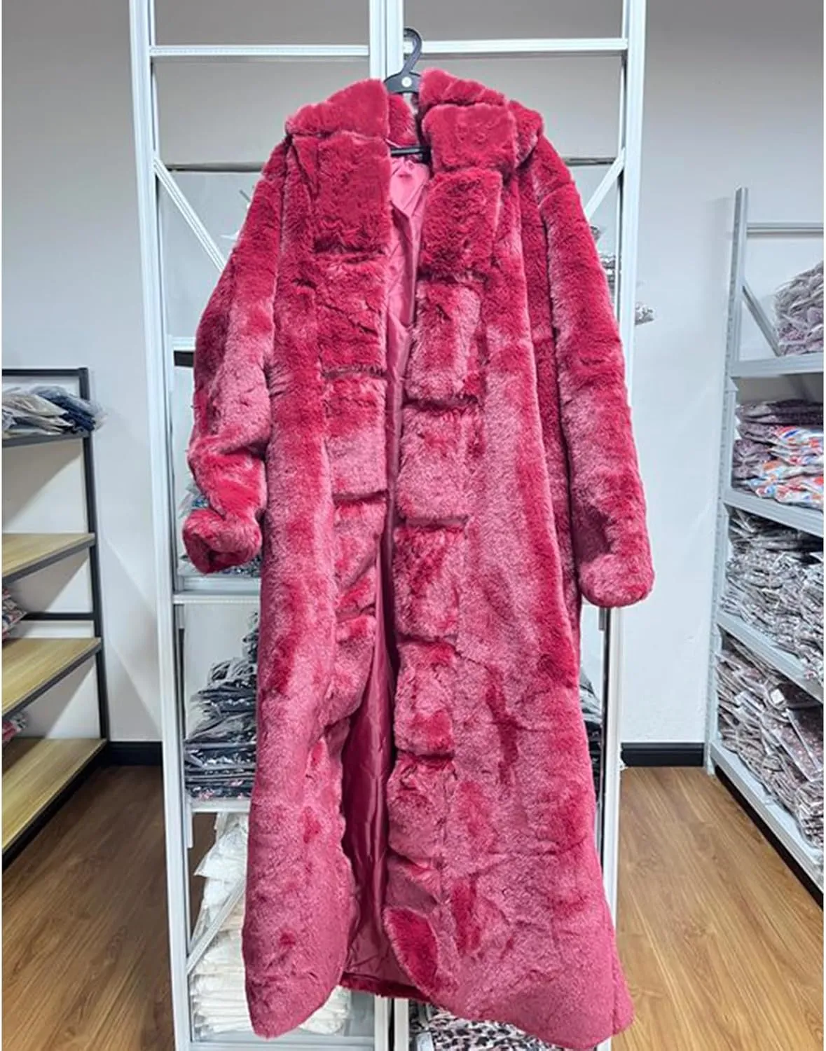 Womens Faux Fur Oversized Winter Coat Plus Size Open Front Long Cardigan Jacket Fleece Lined Sherpa Jacket