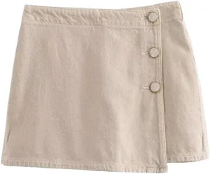Women's High Waisted Denim Half-Body Style Denim Skirt Pants