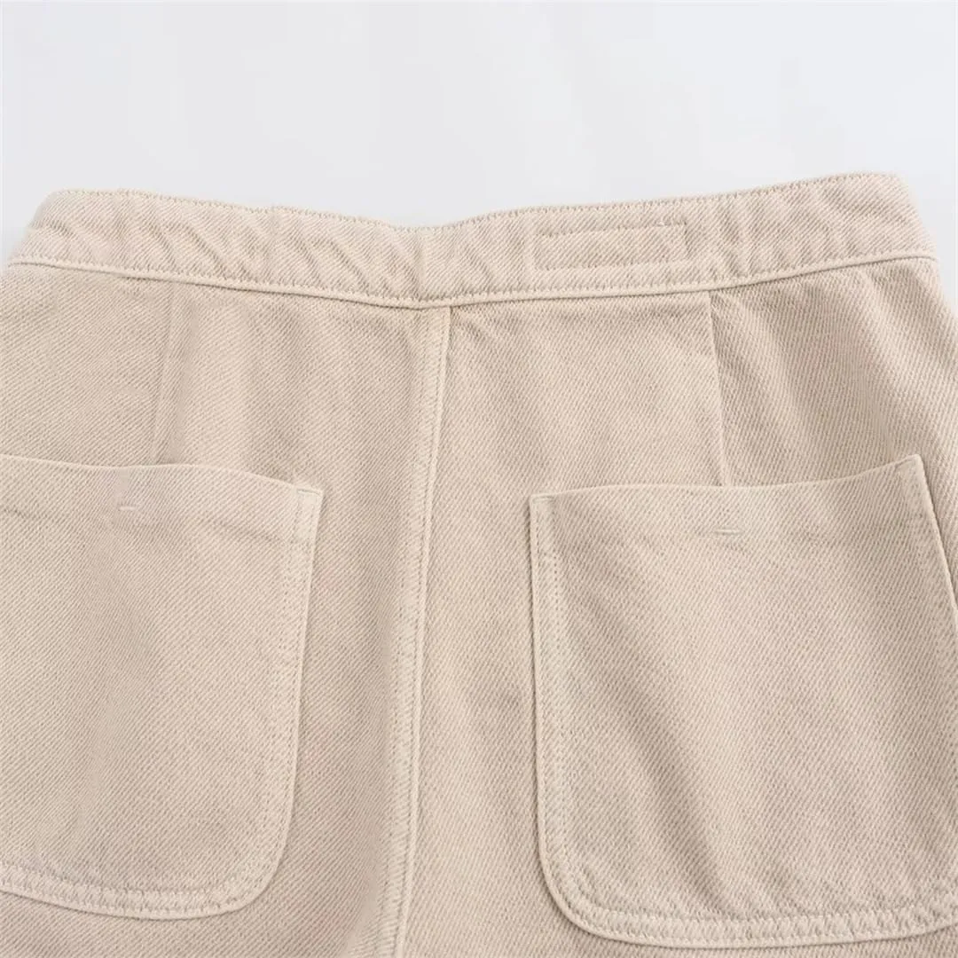 Women's High Waisted Denim Half-Body Style Denim Skirt Pants