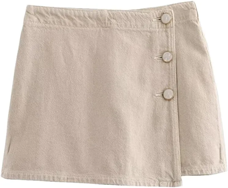 Women's High Waisted Denim Half-Body Style Denim Skirt Pants