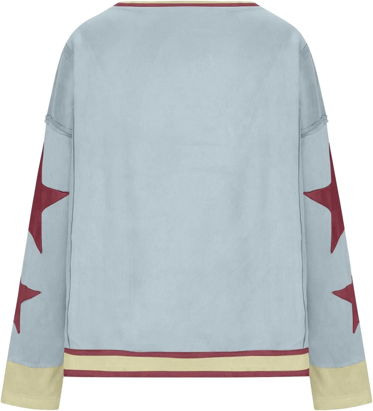Womens Oversized Sweatshirts Fashion Y2k Tops Casual Crewneck Patchwork Pattern Pullover Shirt 2024 Streetwear