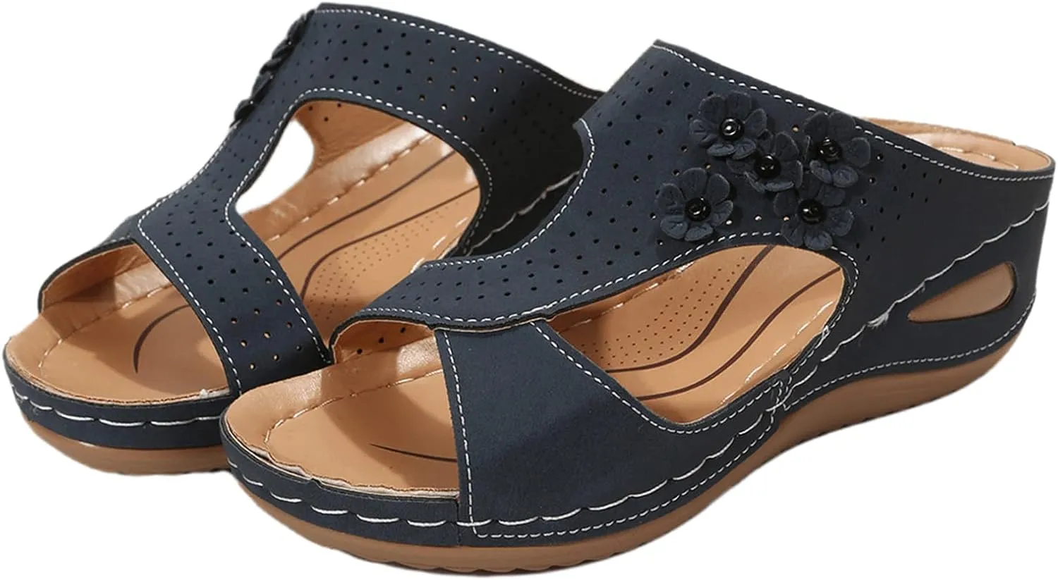 Womens Sandals Comfortable Support Orthopedic Slippers Slides Plantar Fasciitis Dressy Summer Casual Orthotic Flip Flops 2024