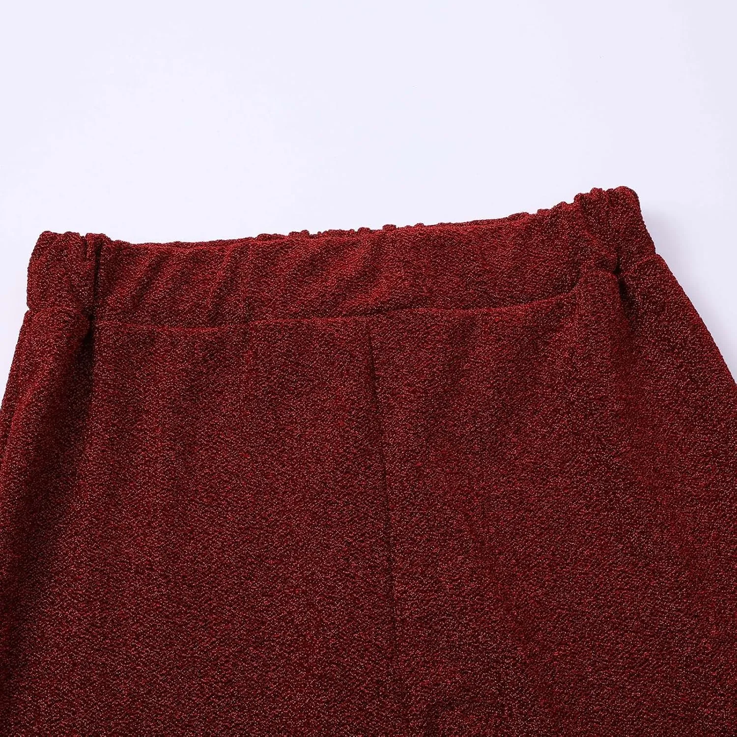 Womens Sequin Flare Pants Women Solid Casual Sequin Pocket Wide Leg Pants Zipper Loose Pants Night Out Clubwear