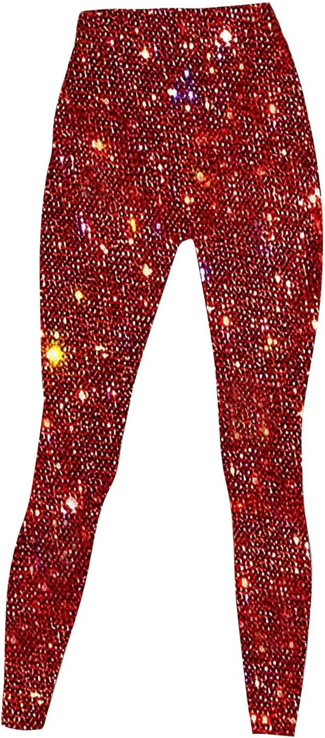 Womens Sequin Flare Pants Women Solid Casual Sequin Pocket Wide Leg Pants Zipper Loose Pants Night Out Clubwear