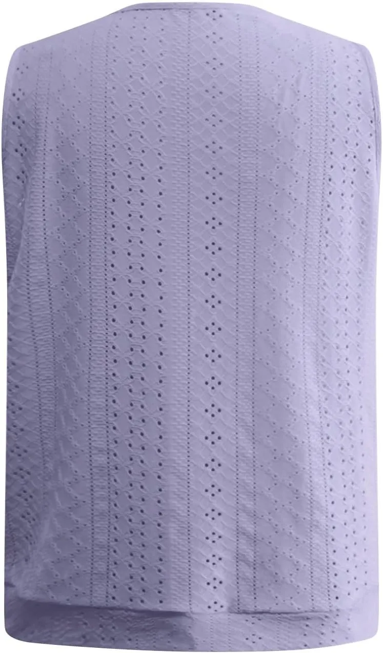 Womens Tank Tops Loose Fit Casual Round Neck Sleeveless Summer Dressy Tops 2025 Trendy Vacation Clothes