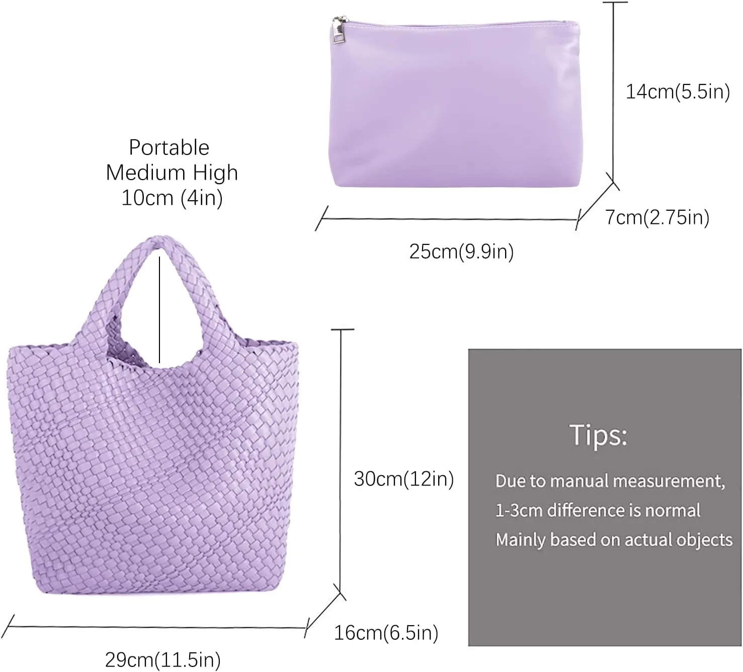 Woven Vegan Leather Handmade Tote for Women - Summer Beach Travel Hand Bag, Purse, Satchel Handbag