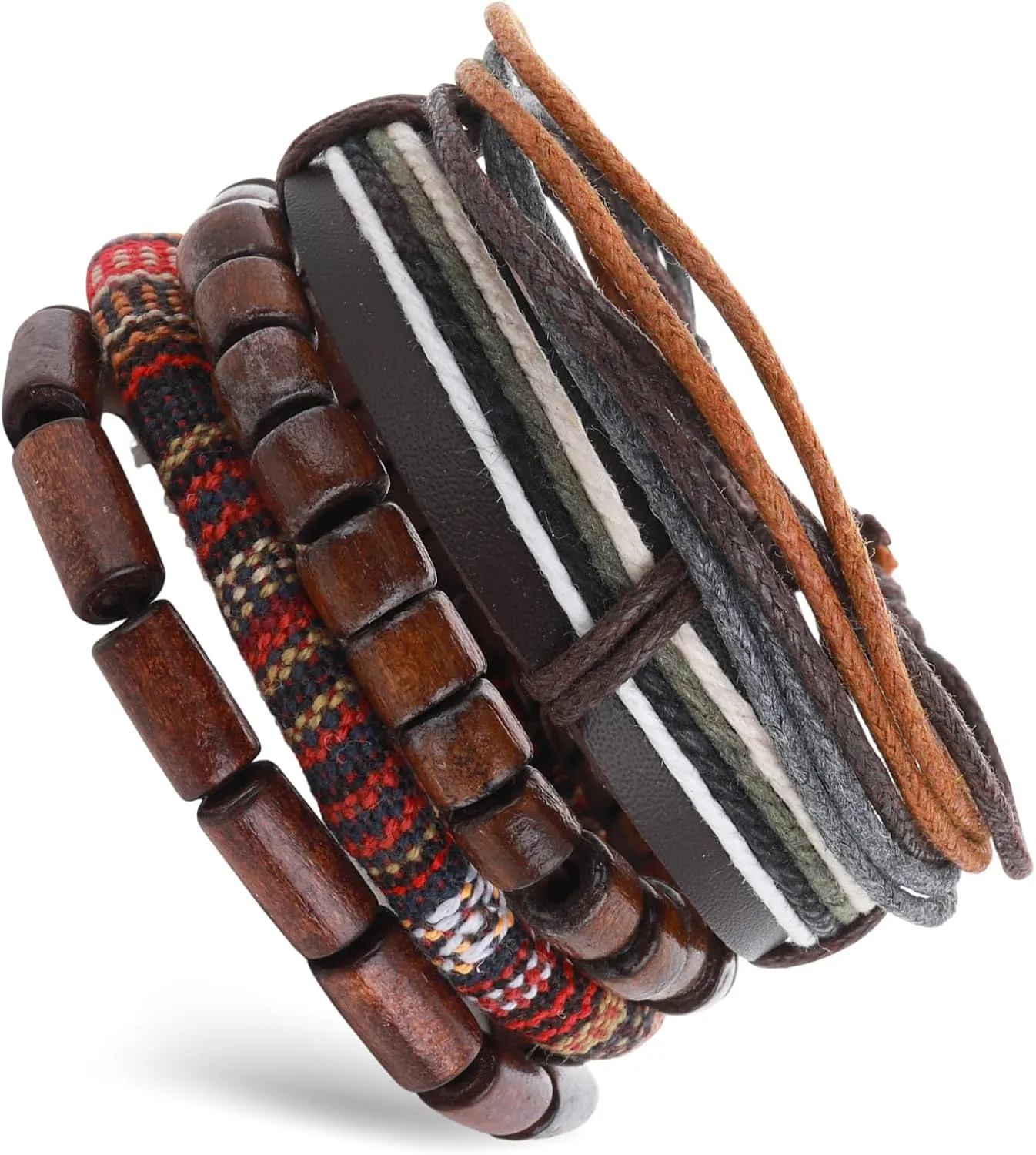 Wrap Bracelets Men Women Cords Punk Leather Cuff Bracelets For Women Braided Multi-Layered Wristband, Stylish New York Style Back To School Gift Accessoriess