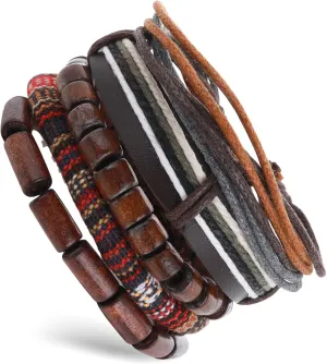 Wrap Bracelets Men Women Cords Punk Leather Cuff Bracelets For Women Braided Multi-Layered Wristband, Stylish New York Style Back To School Gift Accessoriess