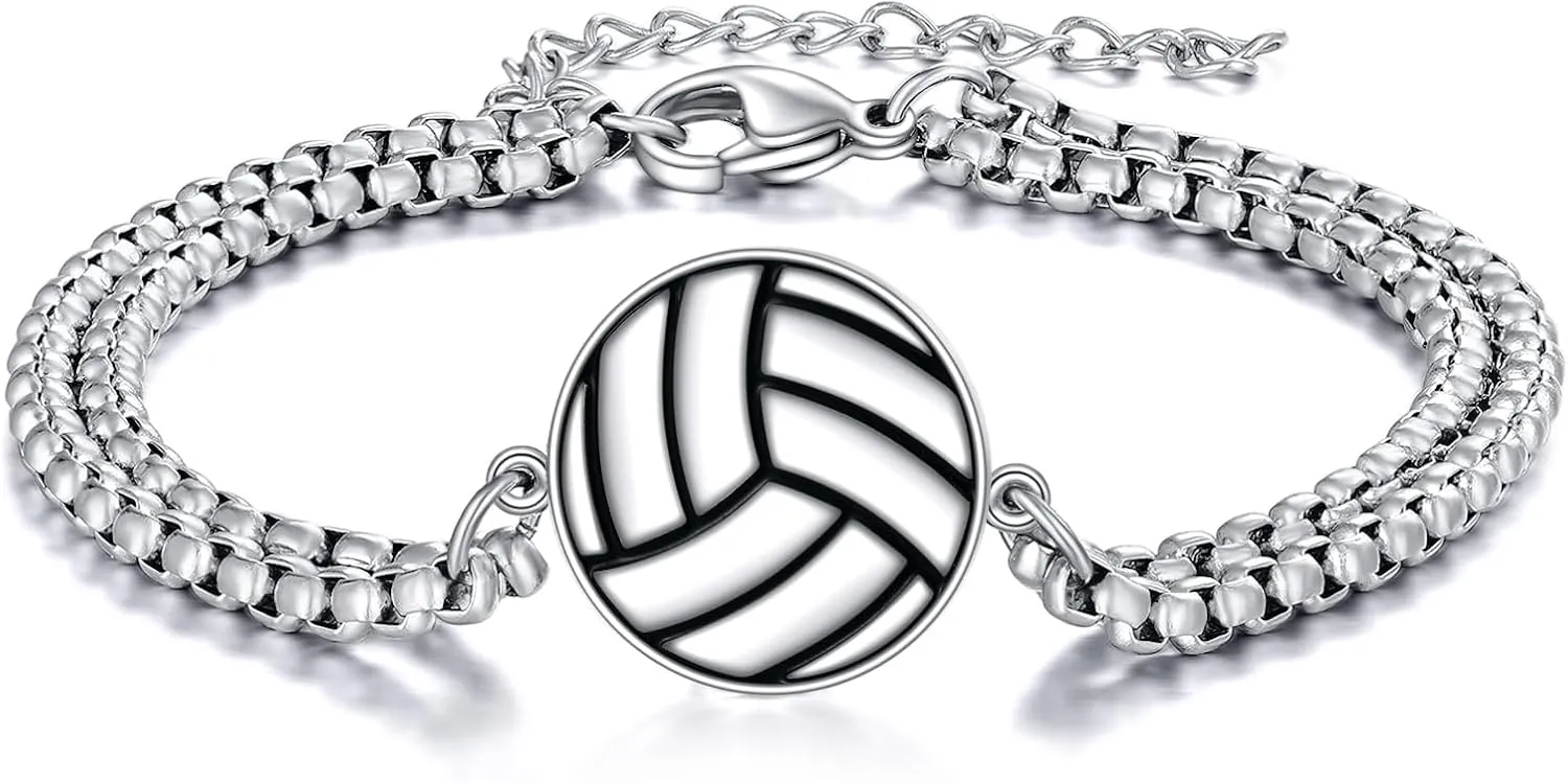 YFN Sport Bracelet Sterling Silver Sport Lover Gifts for Women Men