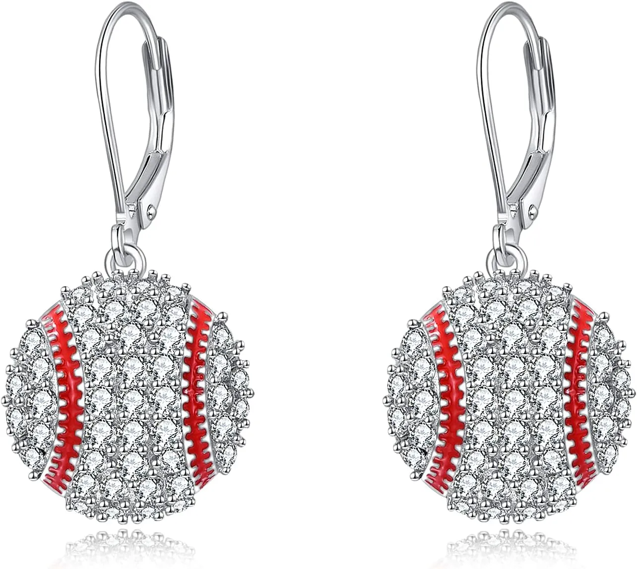 YFN Sports Jewelry Earrings 925 Sterling Silver Baseball Softball Basketball Rugby Football Tennis Volleyball Earrings for Women and Sports Fans Gifts