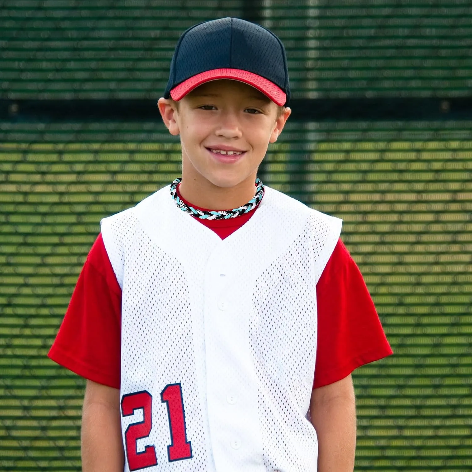 Zeyune 12 Pcs 18" Baseball Necklace for Boys Three Braided Rope Tornado Titanium Baseball Rope Necklace for Men Sport