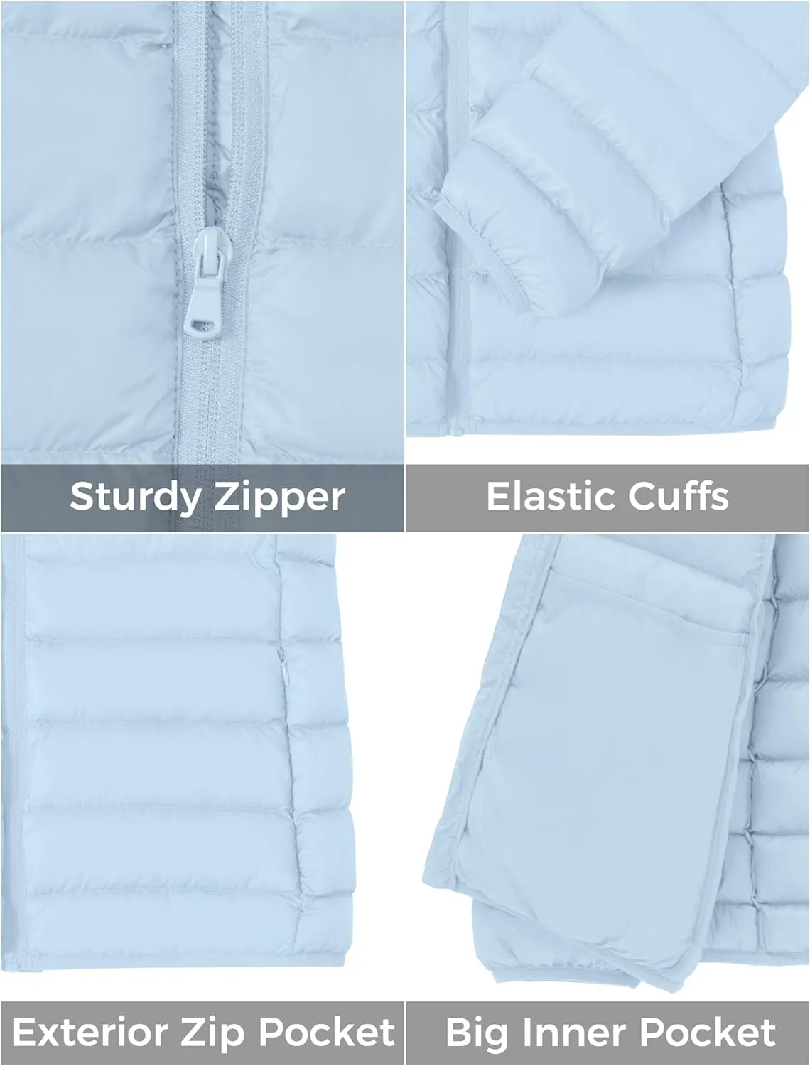 ZSHOW Women's Packable Puffer Jacket Warm Hooded Lightweight Winter Coat