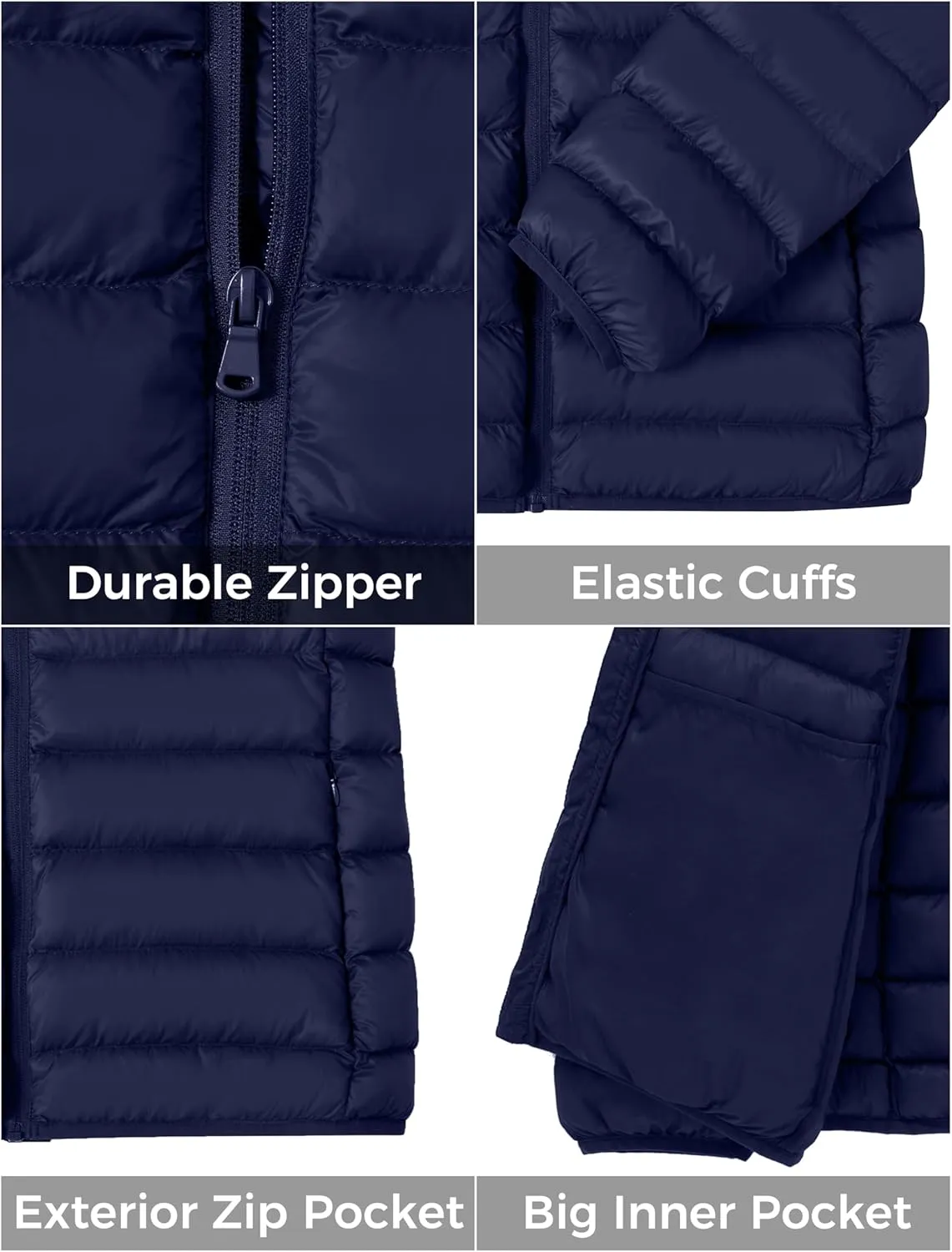 ZSHOW Women's Packable Puffer Jacket Warm Hooded Lightweight Winter Coat