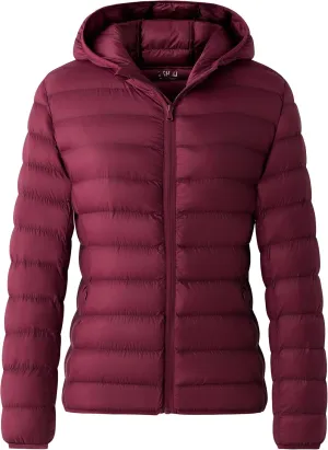 ZSHOW Women's Packable Puffer Jacket Warm Hooded Lightweight Winter Coat